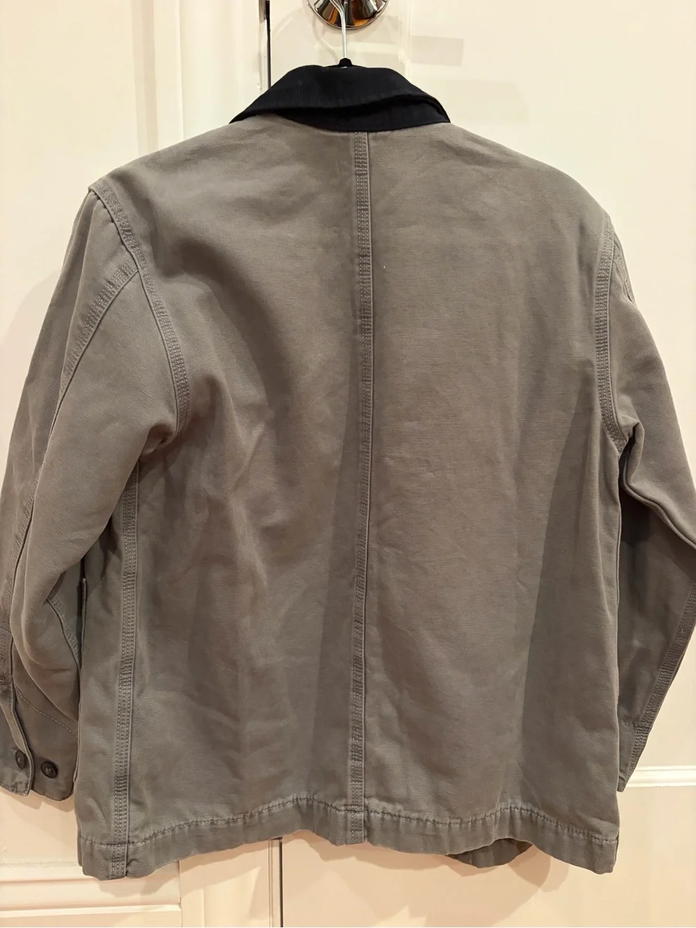 NEW BOYS Zara Gray Work Jacket with Black Collar